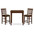 East West Furniture Vernon 3-piece Wood Dining Table and Stools in Mahogany