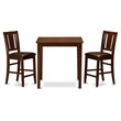 East West Furniture Vernon 3-piece Pub Table and Dining Chair Set in Mahogany