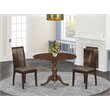 East West Furniture Dublin 3-Piece Traditional Asian Wood Dining Set in Mahogany