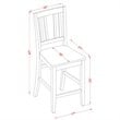 East West Furniture Buckland 5-piece Dining Set with Table and 4 Stools in Black