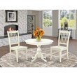 East West Furniture Hartland 3-piece Dining Set with Breakfast Table in White