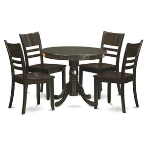 East West Furniture Antique 5-piece Traditional Wood Kitchen Set in Cappuccino