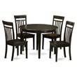 East West Furniture Boston 5-piece Kitchen Table and Chair Set in Cappuccino