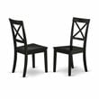 East West Furniture Dublin 5-piece Wood Dining Set with Round Table in Black