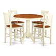 East West Furniture Jackson 5-piece Wood Dining Table and Chair Set in Cherry