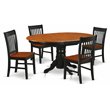 East West Furniture Kenley 5-piece Wood Dining Set in Black/Cherry