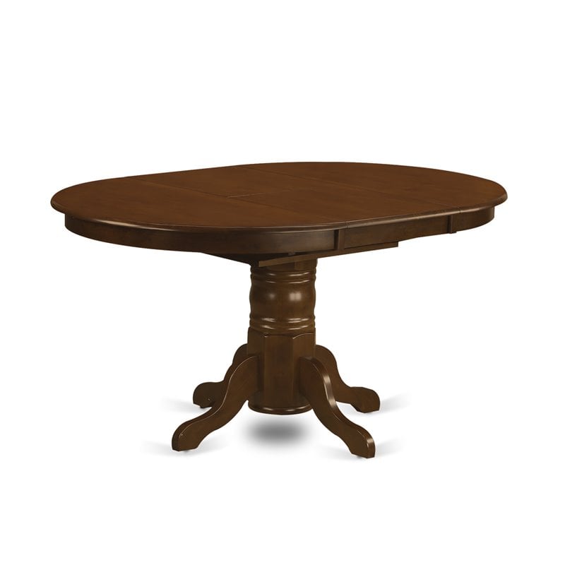 East West Furniture Kenley 5-piece Wood Dining Table Set in Espresso