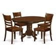 East West Furniture Kenley 5-piece Wood Dining Table Set in Espresso