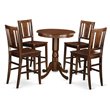 East West Furniture Eden 5-piece Traditional Wood Dining Set in Mahogany
