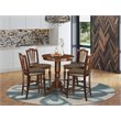 East West Furniture Eden 5-piece Wood Counter Height Dining Set in Mahogany