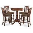 East West Furniture Eden 5-piece Wood Counter Height Dining Set in Mahogany