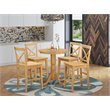 East West Furniture Eden 5-piece Traditional Wood Dining Room Set in Oak