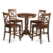 East West Furniture Eden 5-piece Traditional Wood Dining Room Set in Mahogany