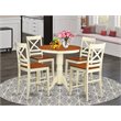 East West Furniture Eden 5-piece Wood Dining Room Set in Buttermilk/Cherry