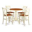 East West Furniture Eden 5-piece Wood Dining Room Set in Buttermilk/Cherry
