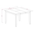 East West Furniture Fairwind 5-piece Wood Dining Set in Cappuccino
