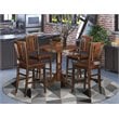 East West Furniture Jackson 5-piece Wood Dining Table Set in Mahogany