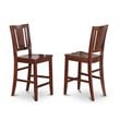 East West Furniture Jackson 5-piece Wood Dining Table Set in Mahogany