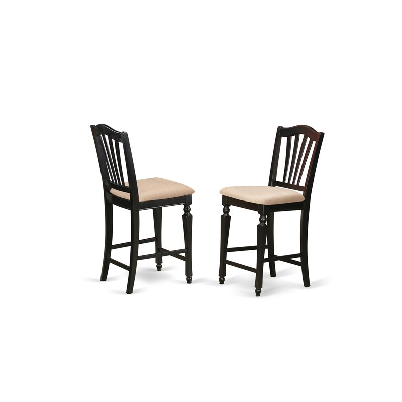 East West Furniture Jackson 5-Piece Wood Dining Set in Black/Cherry