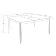 East West Furniture Henley 5-piece Wood Dining Table Set in Cappuccino