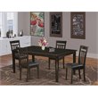 East West Furniture Henley 5-piece Wood Dining Room Set in Cappuccino