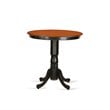 East West Furniture Jackson 5-piece Dining Table and Chair Set in Black/Cherry