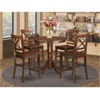 East West Furniture Jackson 5-piece Wood Dining Table and Chair Set in Mahogany