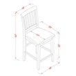 East West Furniture Jackson 5-piece Wood Dining Set with Stools in Mahogany