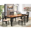 East West Furniture Logan 5-piece Wood Kitchen Table and Chair Set in Cherry