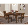 East West Furniture Lynfield 5-piece Traditional Wood Dining Set in Espresso