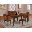 East West Furniture Lynfield 5-piece Wood Dining Table Set in Espresso