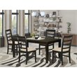 East West Furniture Lynfield 5-piece Dining Set with Linen Seat in Cappuccino
