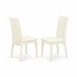 East West Furniture Monza 5-piece Wood Dining Set with Fabric Seat in White