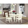 East West Furniture Norden 5-piece Wood Kitchen Set in Linen White
