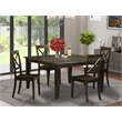 East West Furniture Parfait 5-piece Wood Kitchen Table Set in Cappuccino