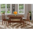 East West Furniture Norfolk 5-piece Traditional Wood Kitchen Set in Mahogany