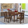 East West Furniture Norfork 5-piece Traditional Wood Dining Set in Mahogany