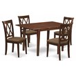 East West Furniture Norfork 5-piece Traditional Wood Dining Set in Mahogany