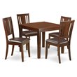 East West Furniture Oxford 5-piece Wood Dining Table Set in Mahogany