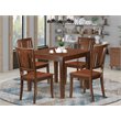 East West Furniture Oxford 5-piece Wood Dining Room Set in Mahogany