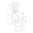 East West Furniture Pub 5-piece Wood Dining Set with Bar Stools in Black/Cherry