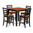 East West Furniture Pub 5-piece Wood Dining Room Set in Black/Cherry