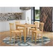 East West Furniture Pub 5-piece Wood Dining Set with Stools in Oak