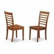 East West Furniture Parfait 5-piece Wood Dining Table Set in Saddle Brown
