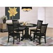 East West Furniture Shelton 5-piece Wood Table and Dinette Chair Set in Black