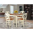 East West Furniture Vernon 5-piece Wood Dining Set with Bar Stools in Cherry