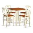 East West Furniture Vernon 5-piece Wood Dining Set with Bar Stools in Cherry