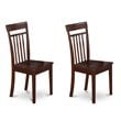 East West Furniture Picasso 5-piece Wood Kitchen Table Set in Mahogany