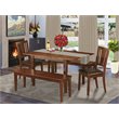 East West Furniture Picasso 5-piece Wood Dining Room Set in Mahogany