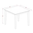East West Furniture Pub 5-piece Traditional Wood Dining Table Set in Oak
